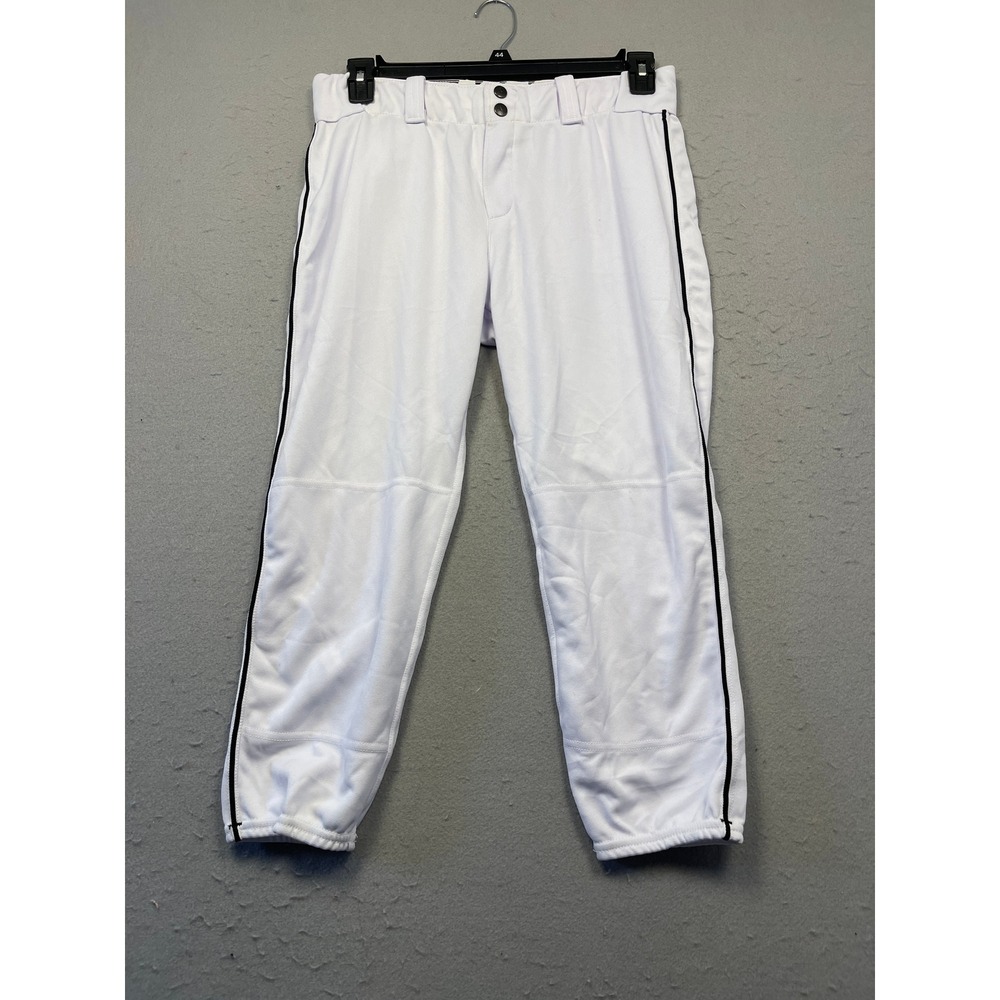 DeMarini Baseball Pants Polyester White Black LG W30 Mens